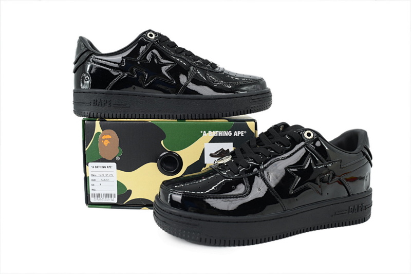 yupoo_296425_f4589f59.jpg 【AD1BP】镜面黑 跑量款芭比猿猴低帮 1G30-191-010 BATHING APE Mirror Black