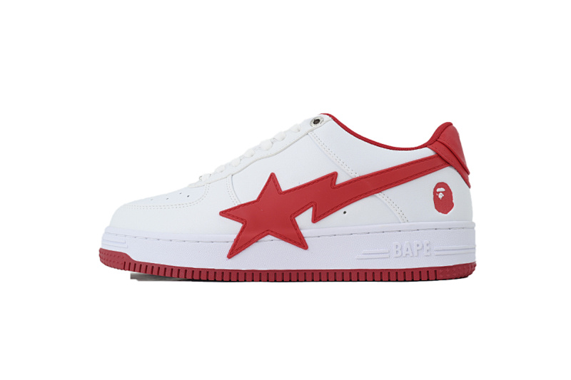 【AD1BP】红白大星  跑量款芭比猿猴低帮板鞋 OZXSHMX 91314M BATHING APE Red And White Big Star