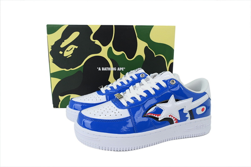 【AD1BP】宝兰鲨鱼 跑量款芭比猿猴低帮板鞋 1G80-191-009 BATHING APE Bolan Shark
