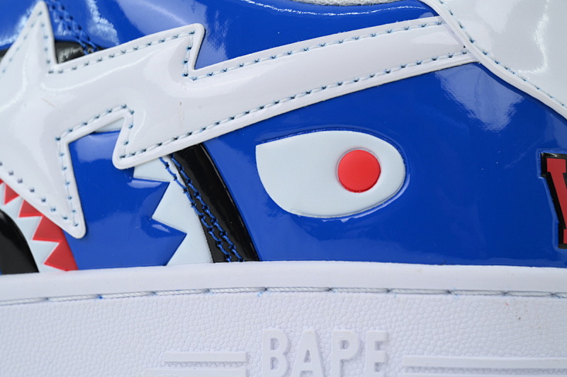 【AD1BP】宝兰鲨鱼 跑量款芭比猿猴低帮板鞋 1G80-191-009 BATHING APE Bolan Shark