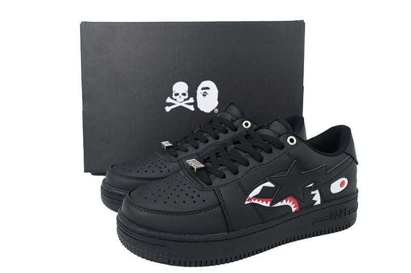 【AD1BP】黑鲨鱼联名 跑量款芭比猿猴低帮板鞋 IG73-191-914 BATHING APE Black Shark Collaboration