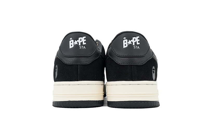 【AD1BP】黑米 跑量款芭比猿猴低帮板鞋 1G70-191-042 BATHING APE Black Rice