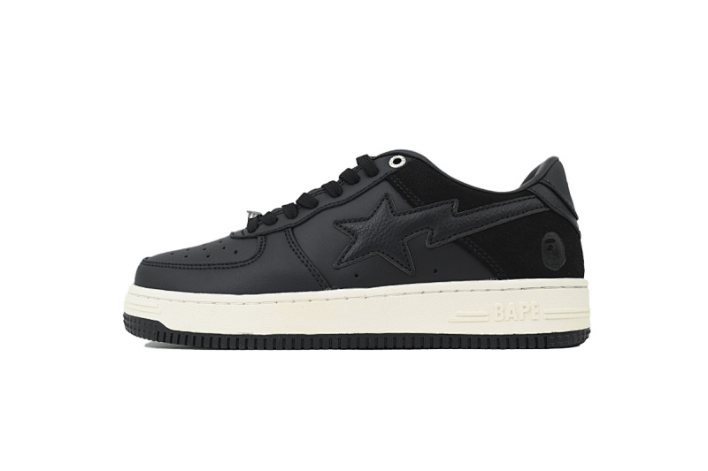 【AD1BP】黑米 跑量款芭比猿猴低帮板鞋 1G70-191-042 BATHING APE Black Rice