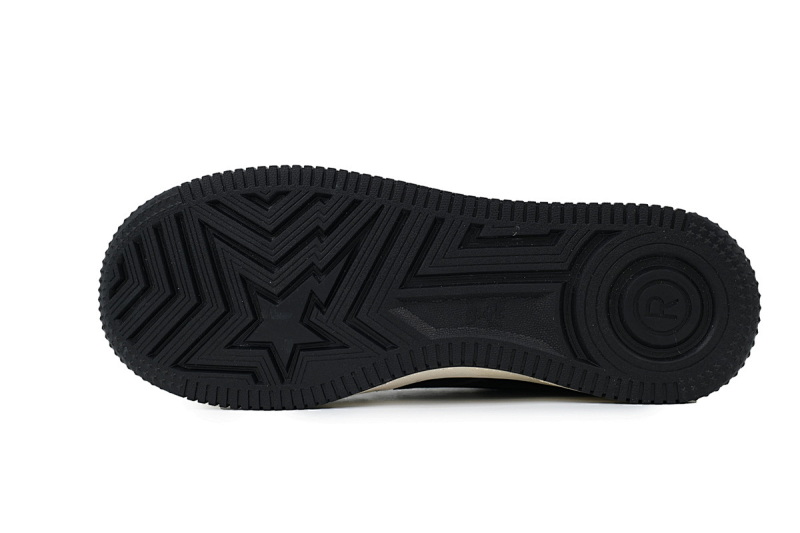 【AD1BP】黑米 跑量款芭比猿猴低帮板鞋 1G70-191-042 BATHING APE Black Rice