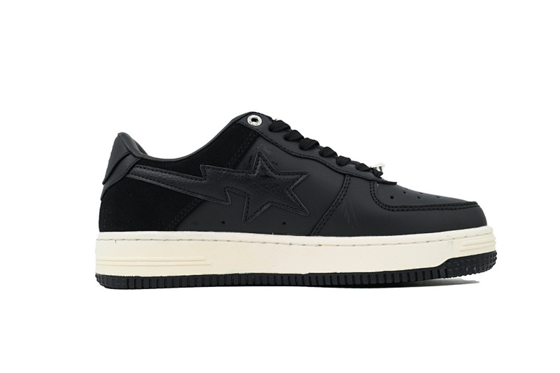 【AD1BP】黑米 跑量款芭比猿猴低帮板鞋 1G70-191-042 BATHING APE Black Rice
