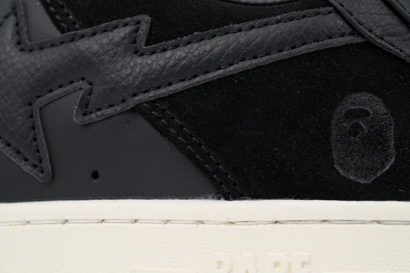 【AD1BP】黑米 跑量款芭比猿猴低帮板鞋 1G70-191-042 BATHING APE Black Rice