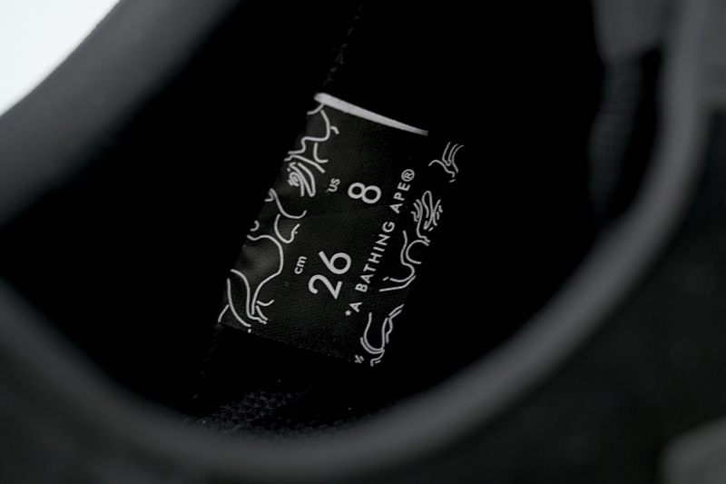 【AD1BP】黑米 跑量款芭比猿猴低帮板鞋 1G70-191-042 BATHING APE Black Rice