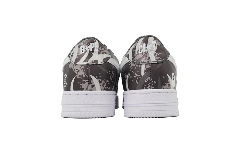【AD1BP】深灰迷彩  跑量款芭比猿猴低帮板鞋  OZX-SHM931- 911P BATHING APE  Dark Gray Camouflage