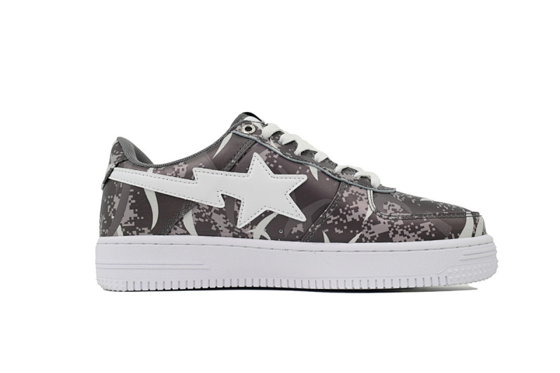 【AD1BP】深灰迷彩  跑量款芭比猿猴低帮板鞋  OZX-SHM931- 911P BATHING APE  Dark Gray Camouflage