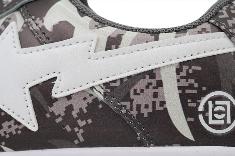 【AD1BP】深灰迷彩  跑量款芭比猿猴低帮板鞋  OZX-SHM931- 911P BATHING APE  Dark Gray Camouflage