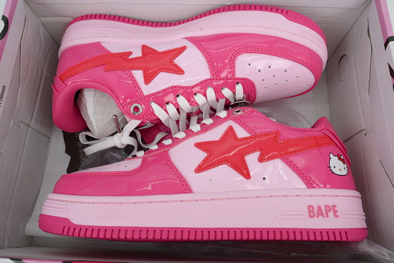 【AD1BP】玖红卡通 跑量款芭比猿猴低帮板鞋 1H20-191-046 M A Bathing Ape Bape Nine Red Cartoon