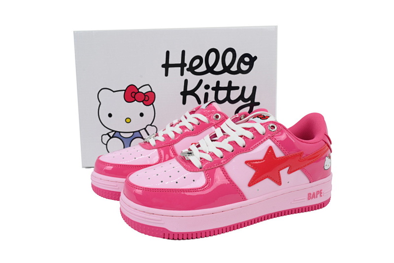 【AD1BP】玖红卡通 跑量款芭比猿猴低帮板鞋 1H20-191-046 M A Bathing Ape Bape Nine Red Cartoon