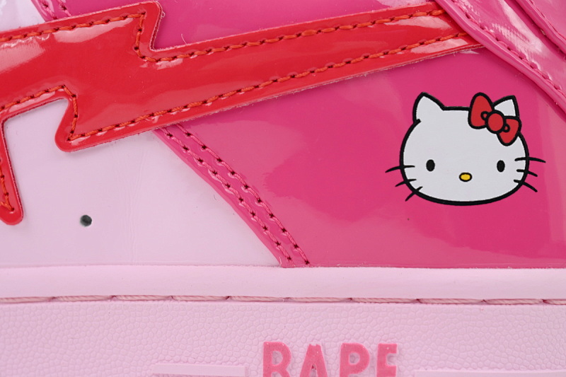 【AD1BP】玖红卡通 跑量款芭比猿猴低帮板鞋 1H20-191-046 M A Bathing Ape Bape Nine Red Cartoon