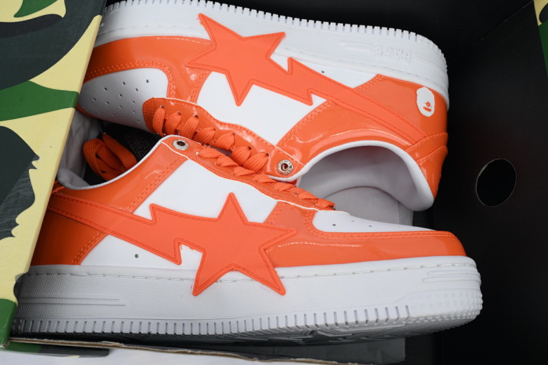 【AD1BP】白桔红大星 跑量款芭比猿猴低帮板鞋 OZXSHMX91310N A BATHING APE Bape STA