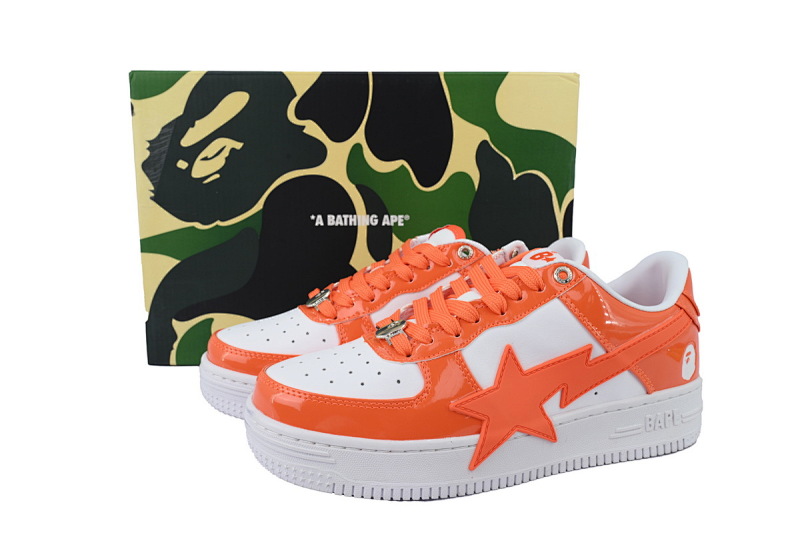 【AD1BP】白桔红大星 跑量款芭比猿猴低帮板鞋 OZXSHMX91310N A BATHING APE Bape STA