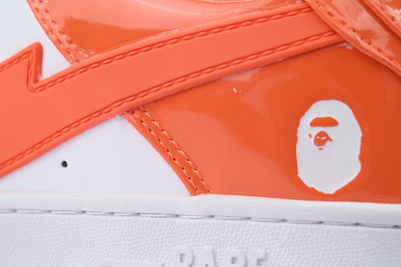 【AD1BP】白桔红大星 跑量款芭比猿猴低帮板鞋 OZXSHMX91310N A BATHING APE Bape STA
