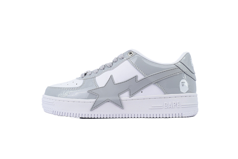 【AD1BP】白灰大勾 跑量款芭比猿猴低帮板鞋 OZXSHMX91310N A BATHING APE Bape STA