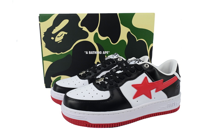 【AD1BP】白黑红 跑量款芭比猿猴低帮板鞋 OZXSHM-191-303M A BATHING APE Bape STA