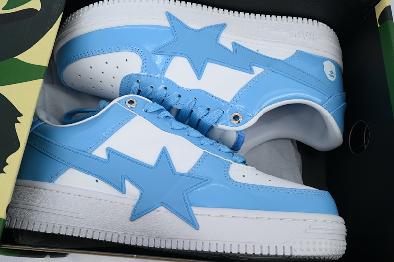 【AD1BP】白蓝大星 跑量款芭比猿猴低帮板鞋 OZXSHMX91310N A BATHING APE Bape STA