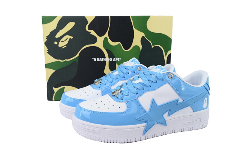 【AD1BP】白蓝大星 跑量款芭比猿猴低帮板鞋 OZXSHMX91310N A BATHING APE Bape STA