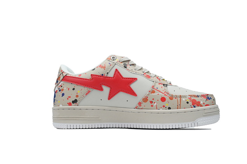 【AD1BP】米白3D 跑量款芭比猿猴低帮板鞋 1I20-191-009 A BATHING APE Bape STA