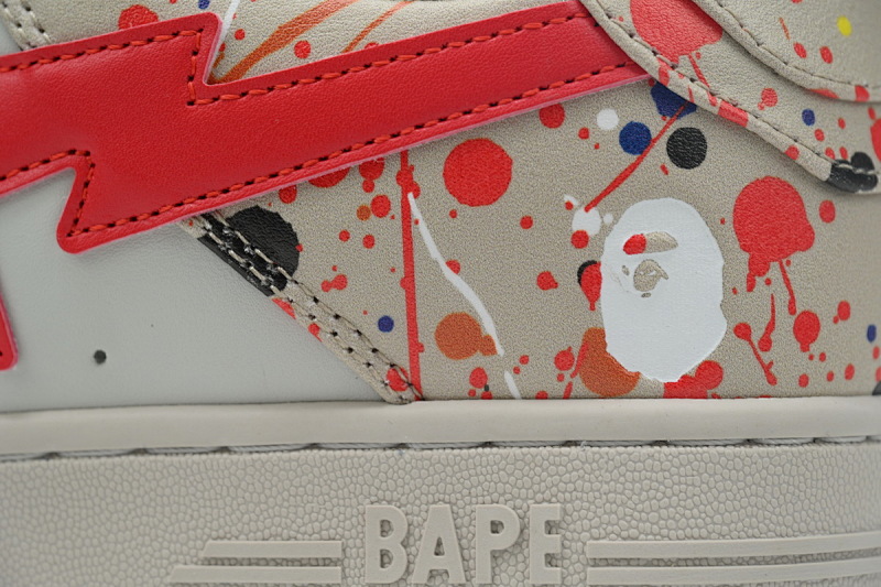 【AD1BP】米白3D 跑量款芭比猿猴低帮板鞋 1I20-191-009 A BATHING APE Bape STA