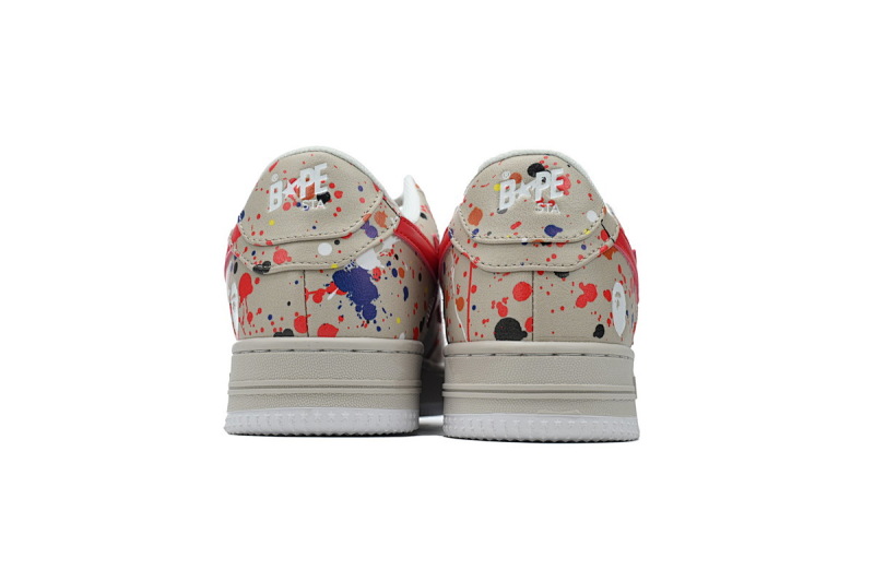 【AD1BP】米白3D 跑量款芭比猿猴低帮板鞋 1I20-191-009 A BATHING APE Bape STA