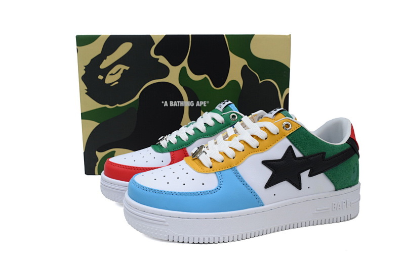【AD1BP】多彩鸳鸯 跑量款芭比猿猴低帮板鞋 1H20-191-048 A BATHING APE Bape STA