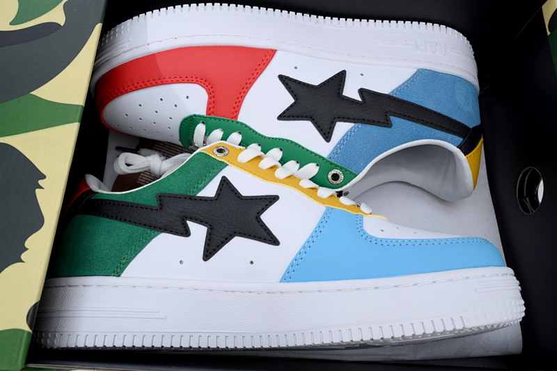 【AD1BP】多彩鸳鸯 跑量款芭比猿猴低帮板鞋 1H20-191-048 A BATHING APE Bape STA