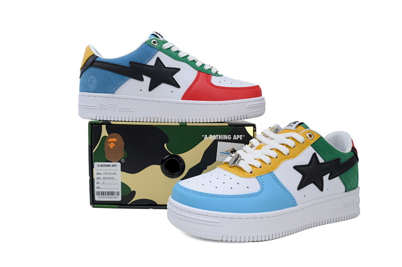 【AD1BP】多彩鸳鸯 跑量款芭比猿猴低帮板鞋 1H20-191-048 A BATHING APE Bape STA