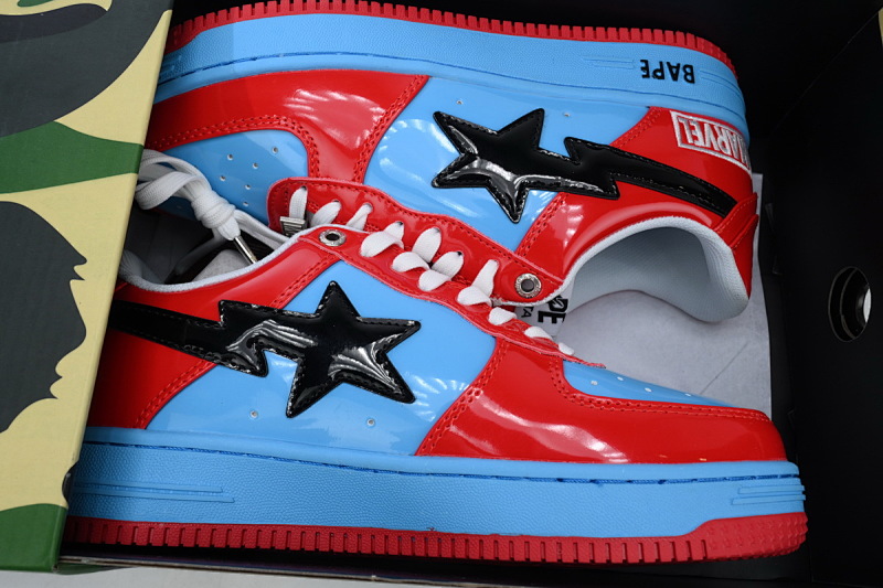 【AD1BP】蜘蛛侠 跑量款芭比猿猴低帮板鞋 1I73-191-916 A BATHING APE Bape STA