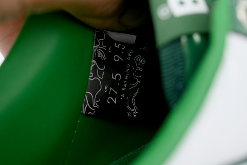 【AD1BP】白绿双星 跑量款芭比猿猴低帮板鞋 1J30-191-017 A BATHING APE Bape STA