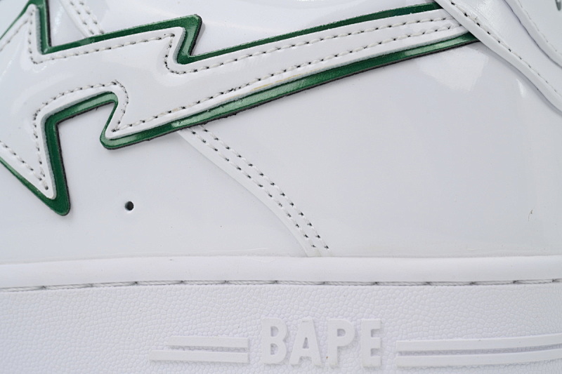【AD1BP】白绿双星 跑量款芭比猿猴低帮板鞋 1J30-191-017 A BATHING APE Bape STA