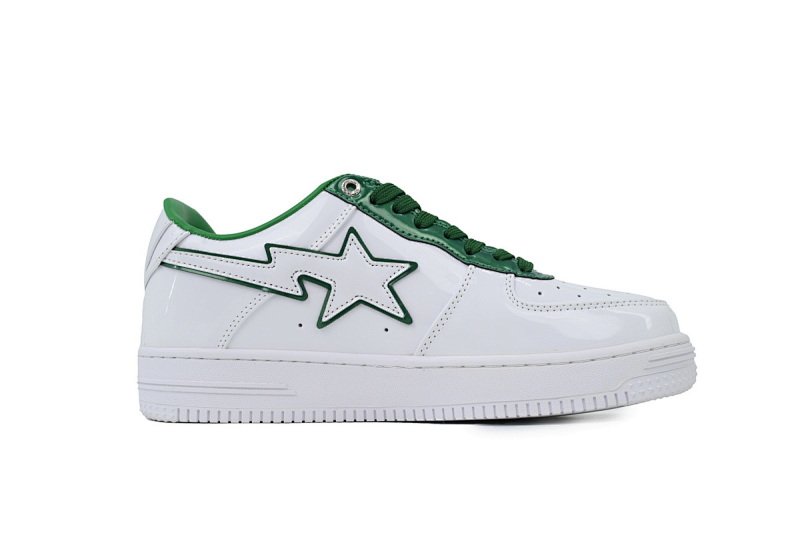 【AD1BP】白绿双星 跑量款芭比猿猴低帮板鞋 1J30-191-017 A BATHING APE Bape STA