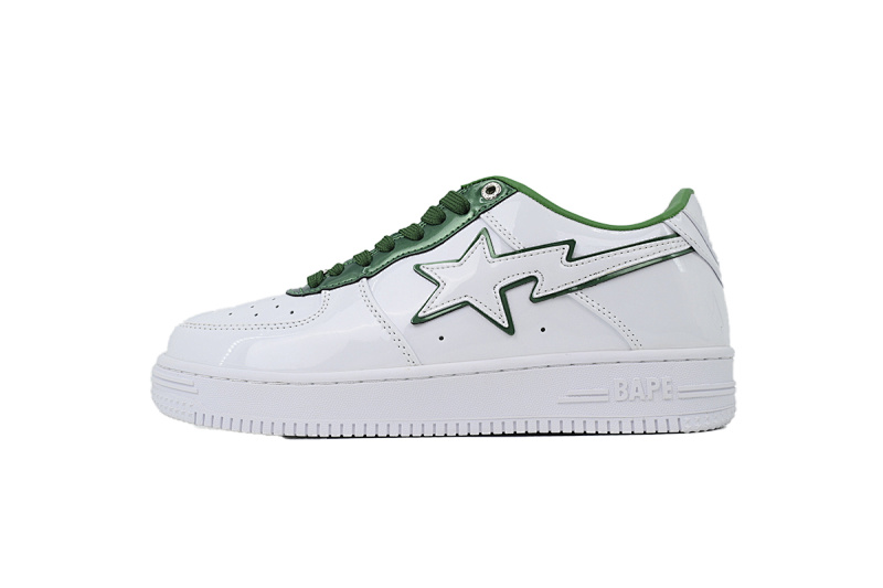 【AD1BP】白绿双星 跑量款芭比猿猴低帮板鞋 1J30-191-017 A BATHING APE Bape STA