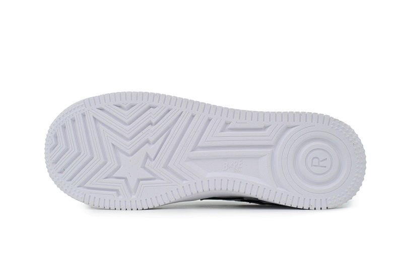 【AD1BP】白绿双星 跑量款芭比猿猴低帮板鞋 1J30-191-017 A BATHING APE Bape STA