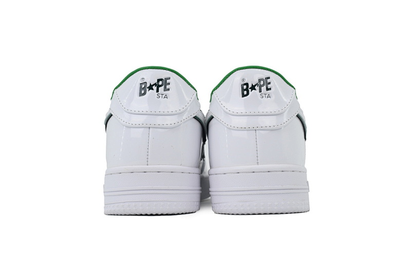 【AD1BP】白绿双星 跑量款芭比猿猴低帮板鞋 1J30-191-017 A BATHING APE Bape STA