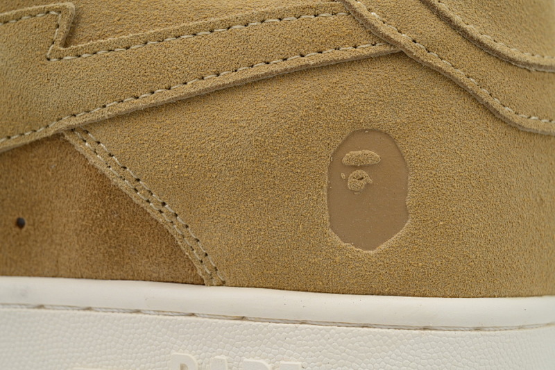 【AD1BP】黄色反毛皮 跑量款芭比猿猴低帮板鞋 1H70-191-004 A BATHING APE Bape STA