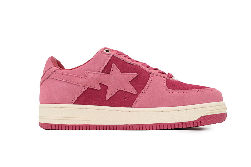 【AD1BP】粉色反毛皮 跑量款芭比猿猴低帮板鞋 1H70-191-004 A BATHING APE Bape STA