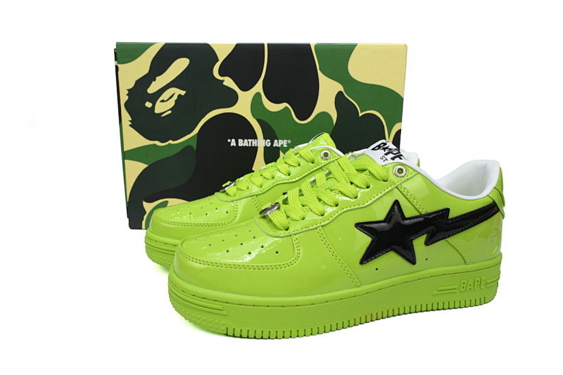 【AD1BP】绿镜黑勾 跑量款芭比猿猴低帮板鞋 1H70-101-001 A BATHING APE Bape STA