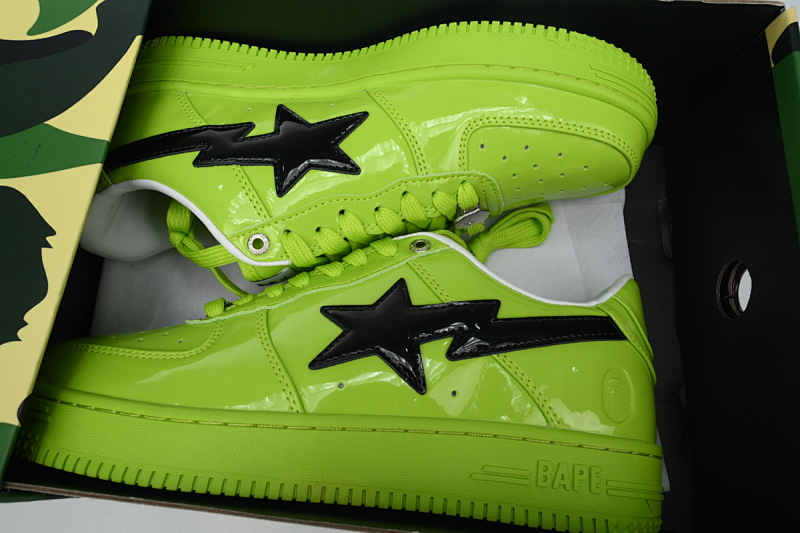 【AD1BP】绿镜黑勾 跑量款芭比猿猴低帮板鞋 1H70-101-001 A BATHING APE Bape STA