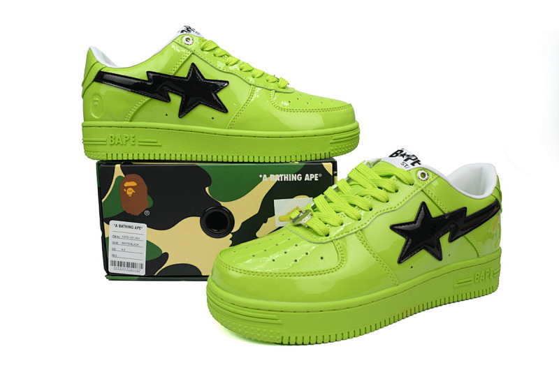 【AD1BP】绿镜黑勾 跑量款芭比猿猴低帮板鞋 1H70-101-001 A BATHING APE Bape STA