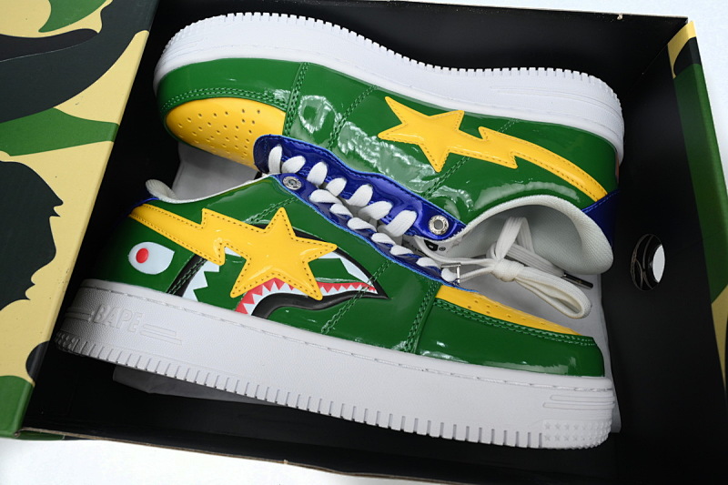 yupoo_297234_2ffb2eed.jpg 【AD1BP】绿鲨鱼 跑量款芭比猿猴低帮板鞋 1H20-191-013 A BATHING APE Bape STA