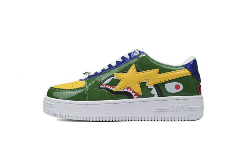 【AD1BP】绿鲨鱼 跑量款芭比猿猴低帮板鞋 1H20-191-013 A BATHING APE Bape STA