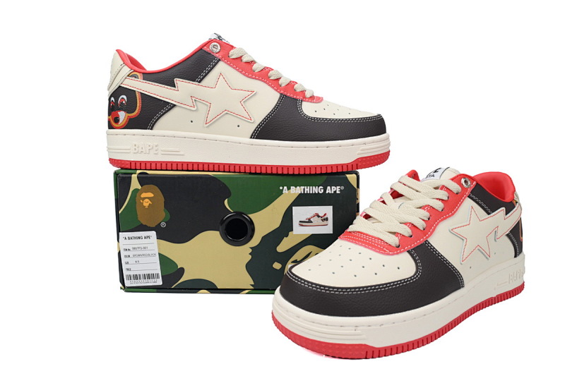 【AD1BP】熊宝宝 跑量款芭比猿猴低帮板鞋 0607FS-001 Kanye West x A BATHING APE BapeSTA