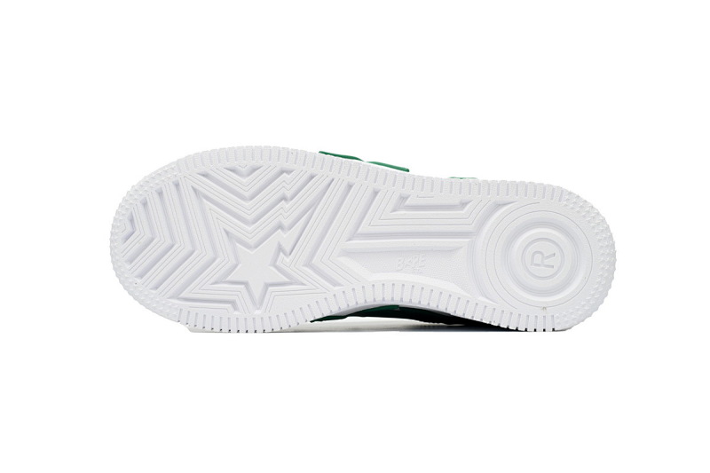 【AD1BP】白绿大星 跑量款芭比猿猴漫威系列低帮板鞋 OZXSHM 191 306M A Bathing Ape Bape Sta Low White Green Star