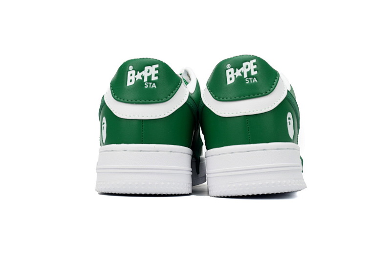 【AD1BP】白绿大星 跑量款芭比猿猴漫威系列低帮板鞋 OZXSHM 191 306M A Bathing Ape Bape Sta Low White Green Star