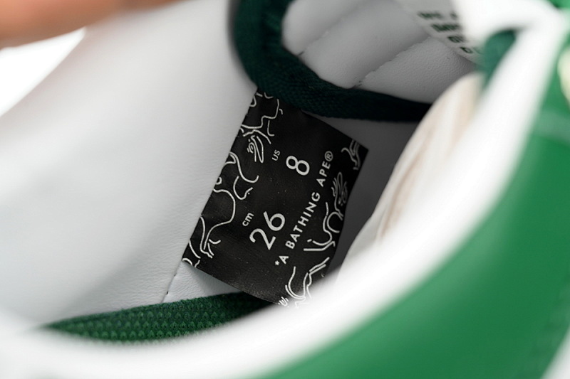 【AD1BP】白绿大星 跑量款芭比猿猴漫威系列低帮板鞋 OZXSHM 191 306M A Bathing Ape Bape Sta Low White Green Star