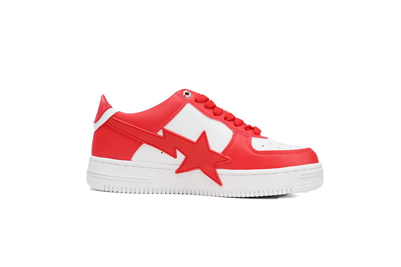 【AD1BP】白红大星 跑量款芭比猿猴漫威系列低帮板鞋 OZXSHM 191 306M A Bathing Ape Bape Sta Low White Red Star