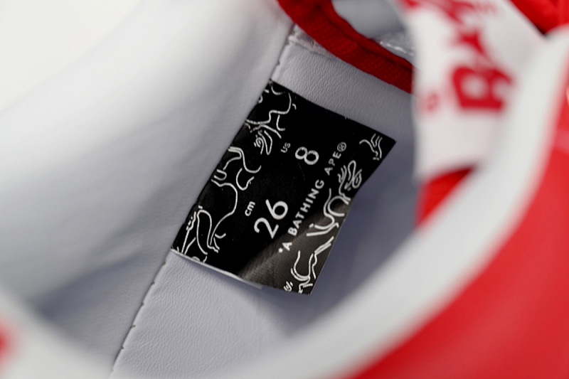 【AD1BP】白红大星 跑量款芭比猿猴漫威系列低帮板鞋 OZXSHM 191 306M A Bathing Ape Bape Sta Low White Red Star